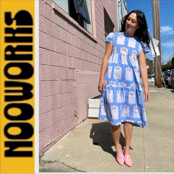 Nooworks Dresses & Skirts - Nooworks Greta grumpy cat dress XS
